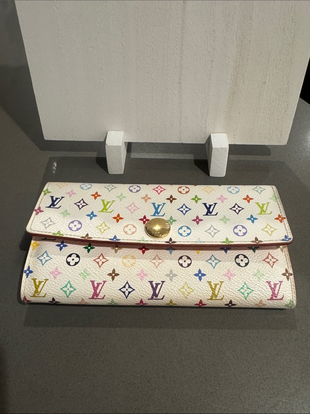 Louis Vuitton Authentic Monogram Takashi Murakami Multicolor Monogram Wallet. - Picture 2 of 15